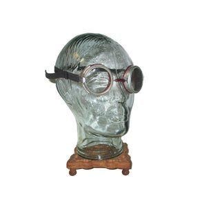 Antique Willson Goggles Safety Glasses Spectacles Cool Vtg Old Steampunk Specs